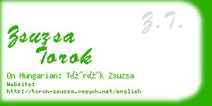 zsuzsa torok business card